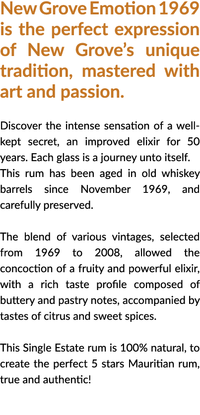 New Grove Emotion 1969 is the perfect expression of New Grove s unique tradition, mastered with art and passion   Dis   