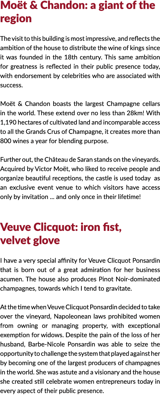 Mo t   Chandon  a giant of the region  The visit to this building is most impressive  and reflects the ambition of th   