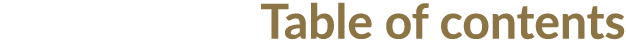 Table of contents